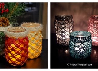 Light Mason Jar Cover Free Crochet Pattern