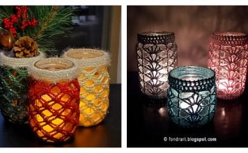 Light Mason Jar Cover Free Crochet Pattern