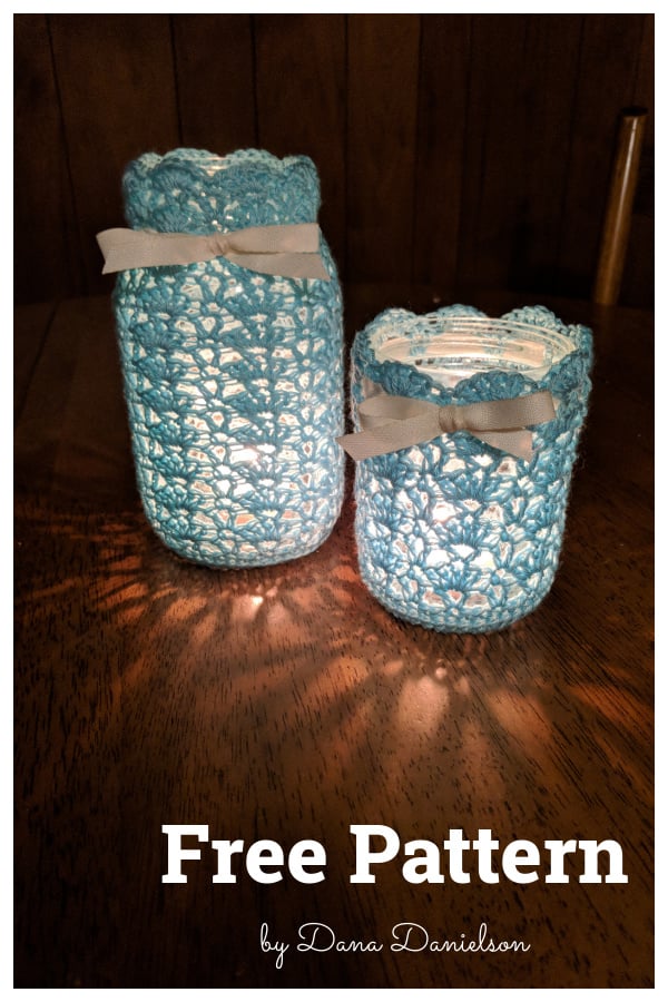 Lovely Lace Mason Jar Cover Free Crochet Pattern