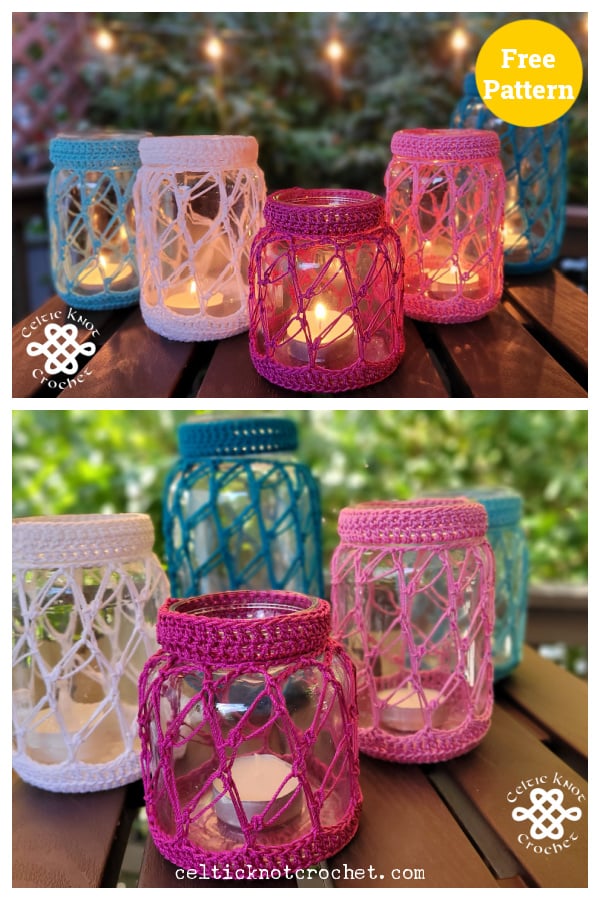 Mason Jar Lantern Free Crochet Pattern