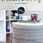 Mosaic Floor Pouf Free Crochet Pattern