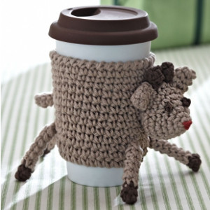 Reindeer Cup Cozy FREE Crochet Pattern
