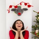 Reindeer Wall Plaque FREE Crochet Pattern