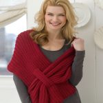 Ribbed Slit Shawl Free Knitting Pattern