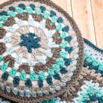 Round Granny Pillow Free Crochet  Pattern