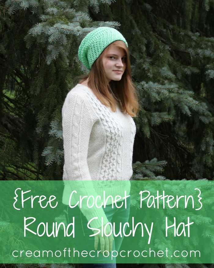 Round Slouchy Hat Free Crochet Pattern