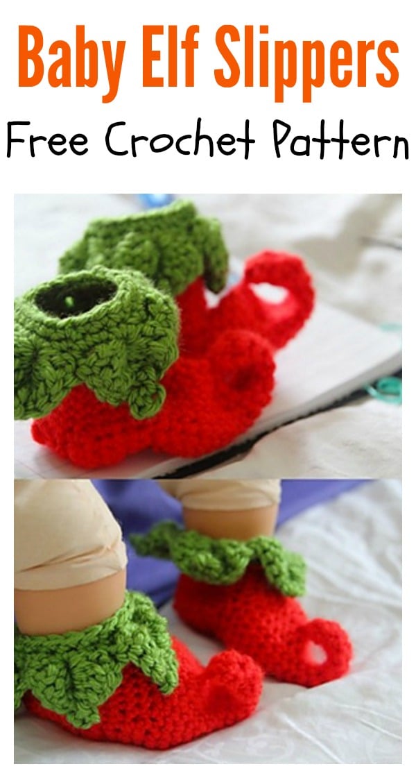 Baby Elf Slippers Free Crochet Pattern