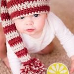 Baby Long Tail Stripey Elf Hat Free Crochet Pattern