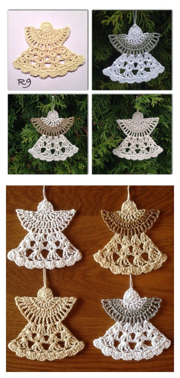 Christmas Guardian angel Ornament Free Crochet Pattern Cool Creativities