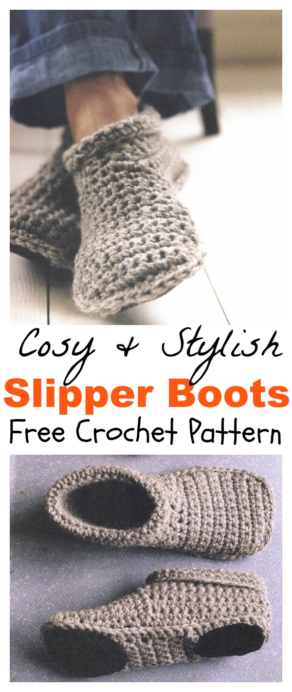 Cosy And Stylish Slipper Boots Free Crochet Pattern 