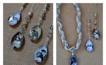 DIY Crystal Pendant Family Photo Ornaments