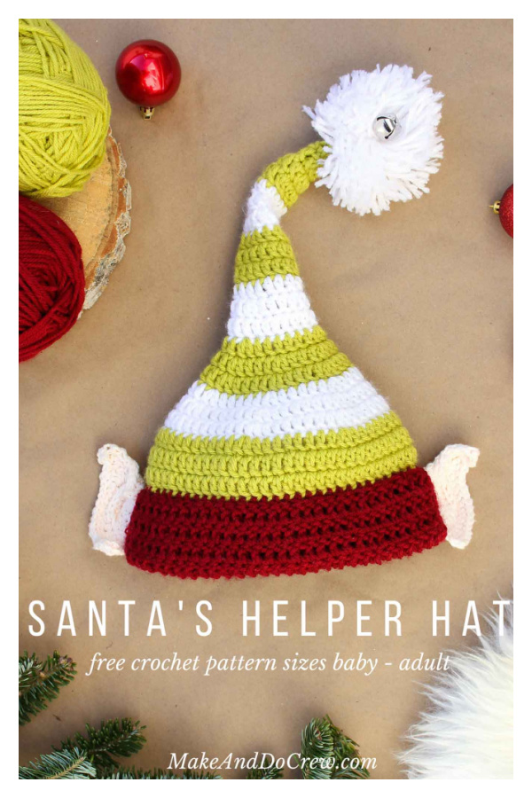 Elf Hat with Ears Free Crochet Pattern