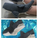 Hungry Baby Shark Slippers Free Crochet Pattern