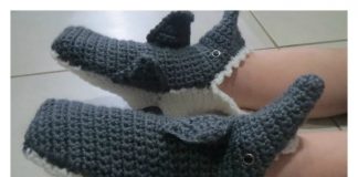 Shark Baby Slippers Free Crochet Pattern