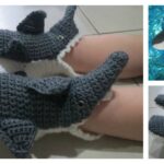 Hungry Baby Shark Slippers Free Crochet Pattern