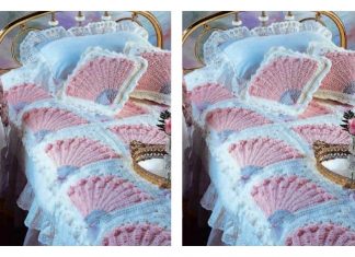 Ladys Fan Coverlet and Pillow FREE Crochet Pattern