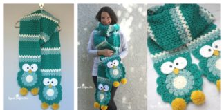 Owl Super Scarf Free Crochet Pattern