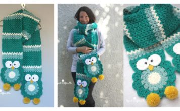 Owl Super Scarf Free Crochet Pattern