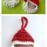 Santa Frame Ornament Free Crochet Pattern