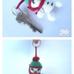 migurumi Crochet Snowman Keychain Free Pattern