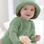 Baby Boat Neck Sweater and Sun Hat Free Knitting Pattern