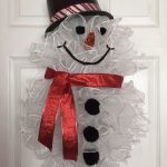 Christmas Deco Mesh Snowman Wreath