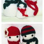 Christmas Snowman Family Amigurumi Free Crochet Pattern