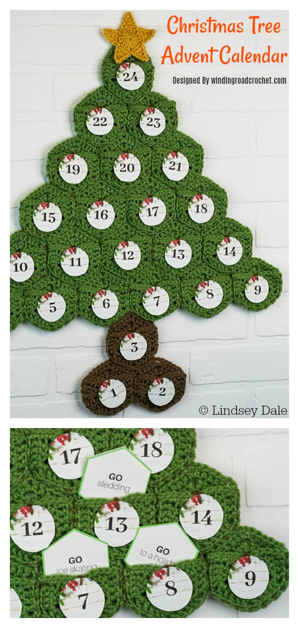 Christmas Tree Advent Calendar Free Crochet Pattern 