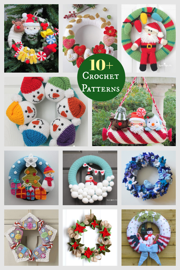 Free Christmas Poinsettia Wreath Crochet Pattern