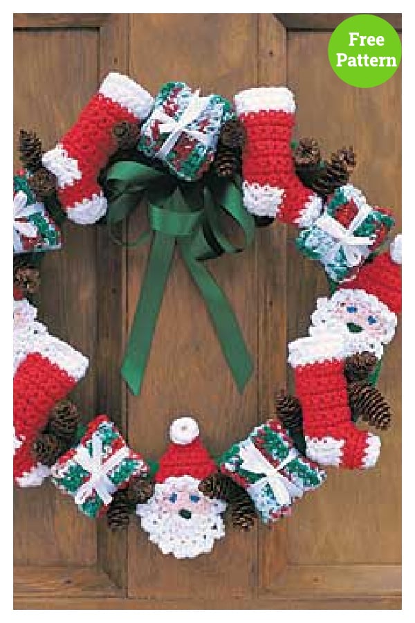 Christmas Wreath Free Crochet Pattern 