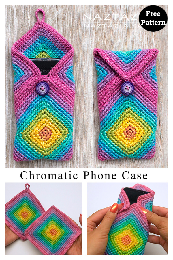 Chromatic Phone Case Free Crochet Pattern