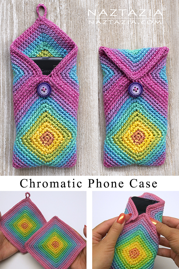 Chromatic Phone Case Free Crochet Pattern and Video Tutorial