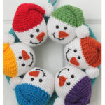 Circle of Snowmen Wreath Free Crochet Pattern