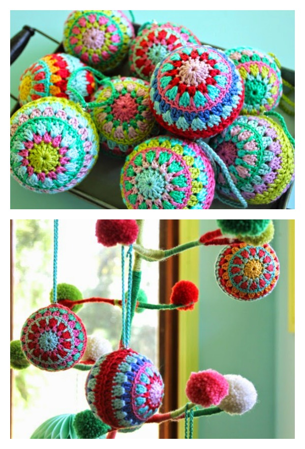 Crochet Christmas Baubles Free Crochet Pattern