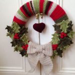 Crochet Holly Christmas Wreath Free Pattern