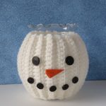 Crochet Snowman Jar Cozy Free Pattern