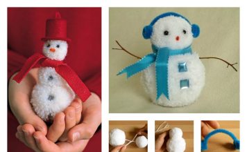 DIY Adorable Pom-Pom Snowman