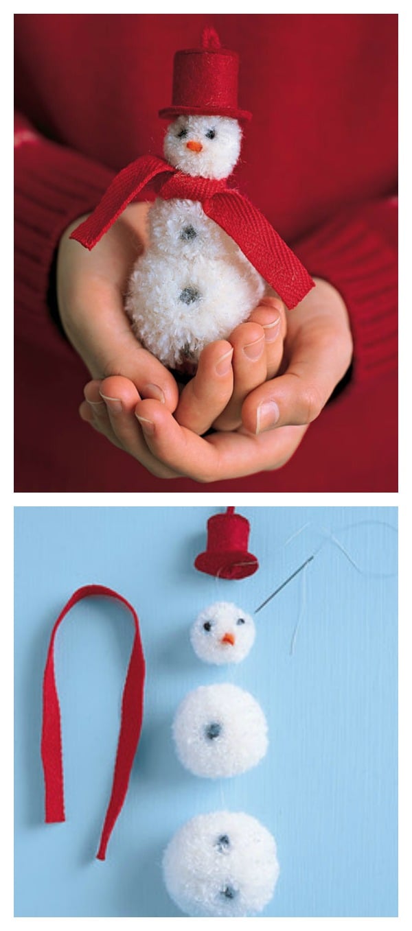 DIY Adorable Pom-Pom Snowman