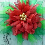 DIY Poinsettia Mesh Wreath