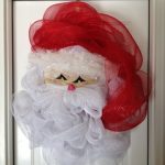 DIY Santa Christmas Mesh Wreath