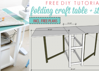DIY Foldable Craft Table