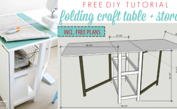 DIY Foldable Craft Table