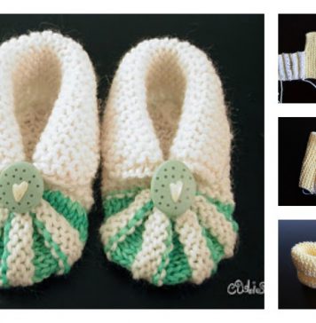 Simple and Cute Baby Knitting Booties Free Pattern