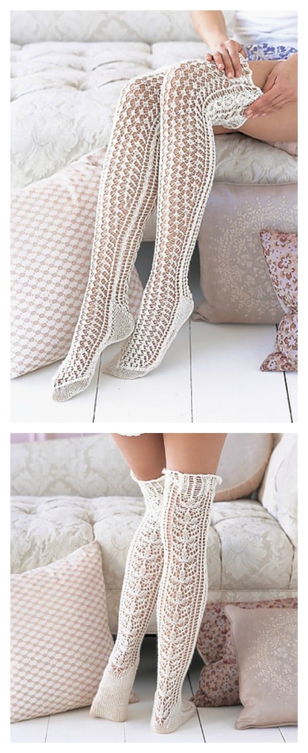 Lace Stockings Knitting Pattern