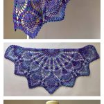 Pineapple Peacock Shawl Free Crochet Pattern