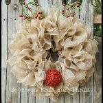 Reindeer Deco Mesh Wreath