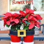 Santa Pants Poinsettia Flower Pots