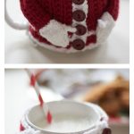 Santa Suit Mug Cosy Free Knitting Pattern