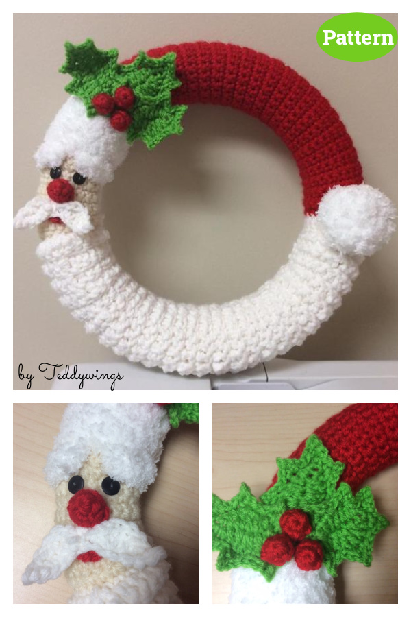 Santa Wreath Crochet Pattern 