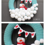 Snowball Wreath Free Crochet Pattern